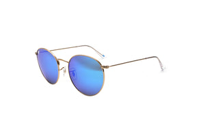 Aviator Round Blue Gold